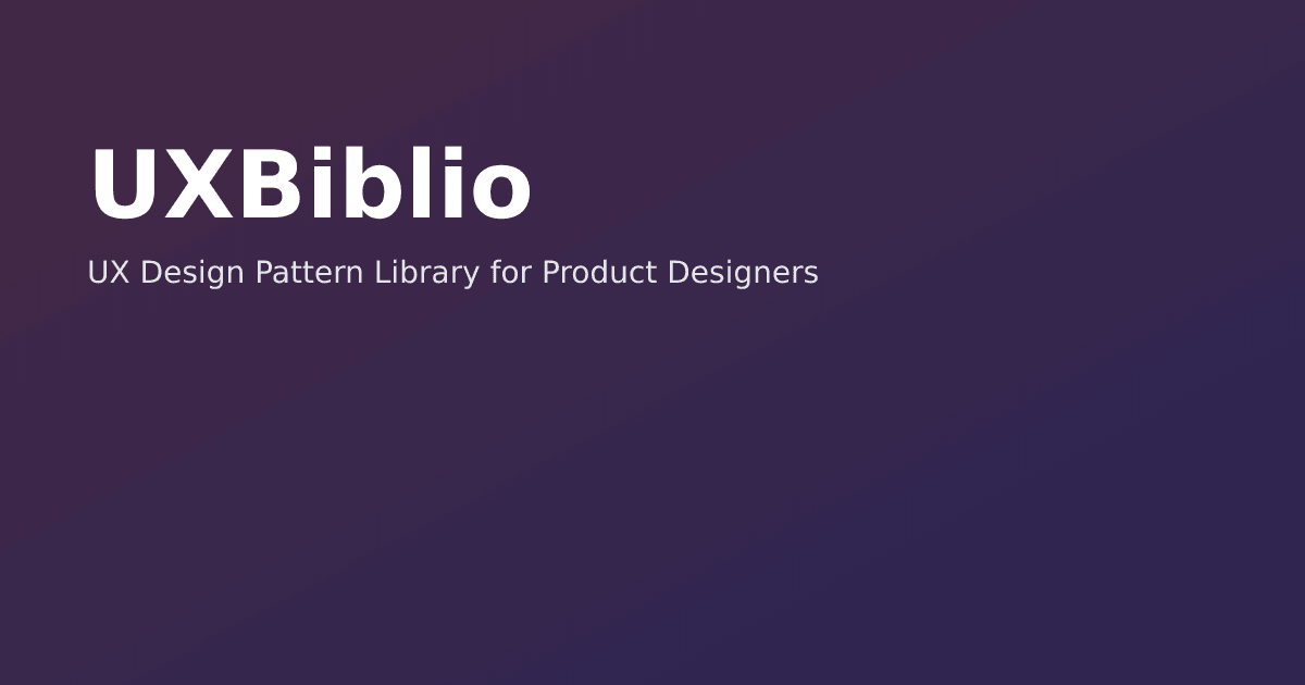 UXBiblio: AI-Powered UX Design Pattern Library